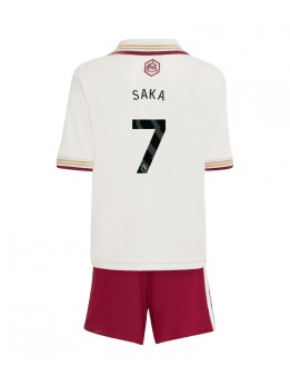 Billige Arsenal Bukayo Saka #7 Tredjedraktsett Barn 2025-26 Kortermet (+ Korte bukser)